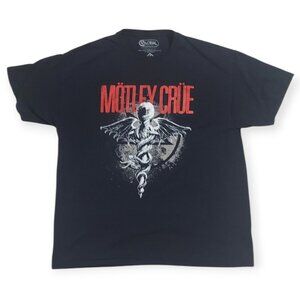 Motley Crue Band T-Shirt Men’s XL Black 100% Cotton Rock Heavy Metal Concert Tee